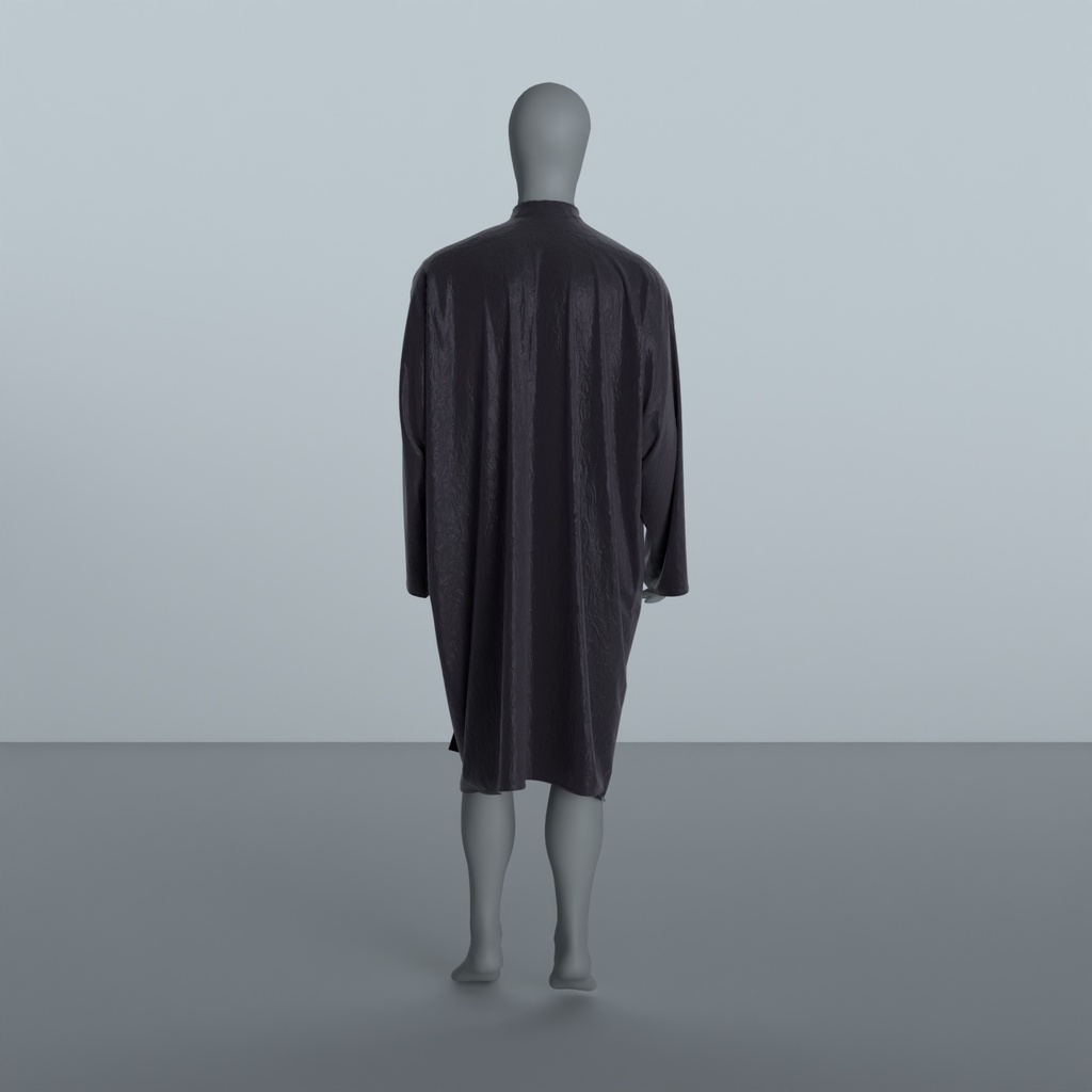 Peignoir Froissé Irisé Noir — dos