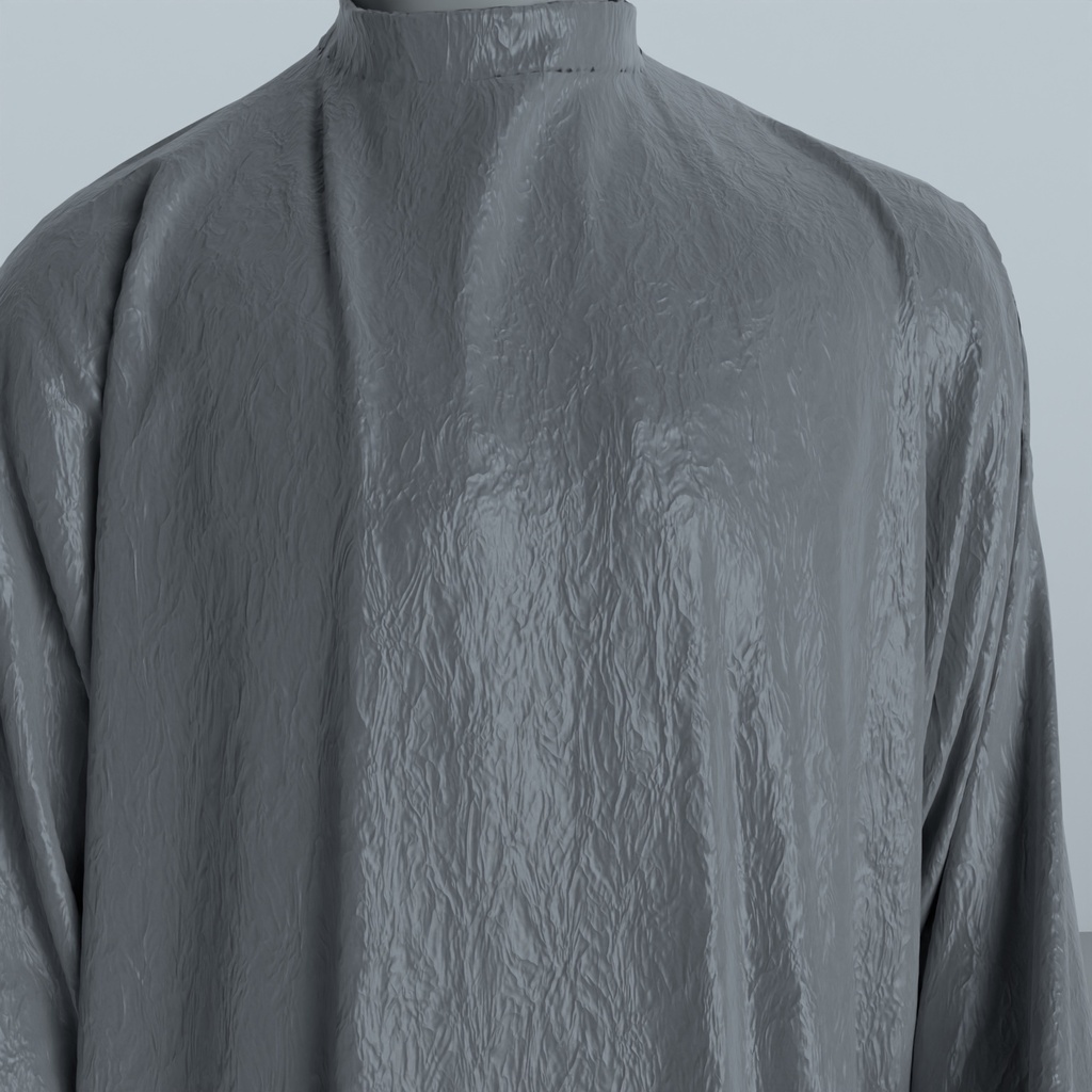 Peignoir Froissé Irisé Gris — détail du tissu