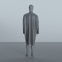 Peignoir Froissé Irisé Gris — dos