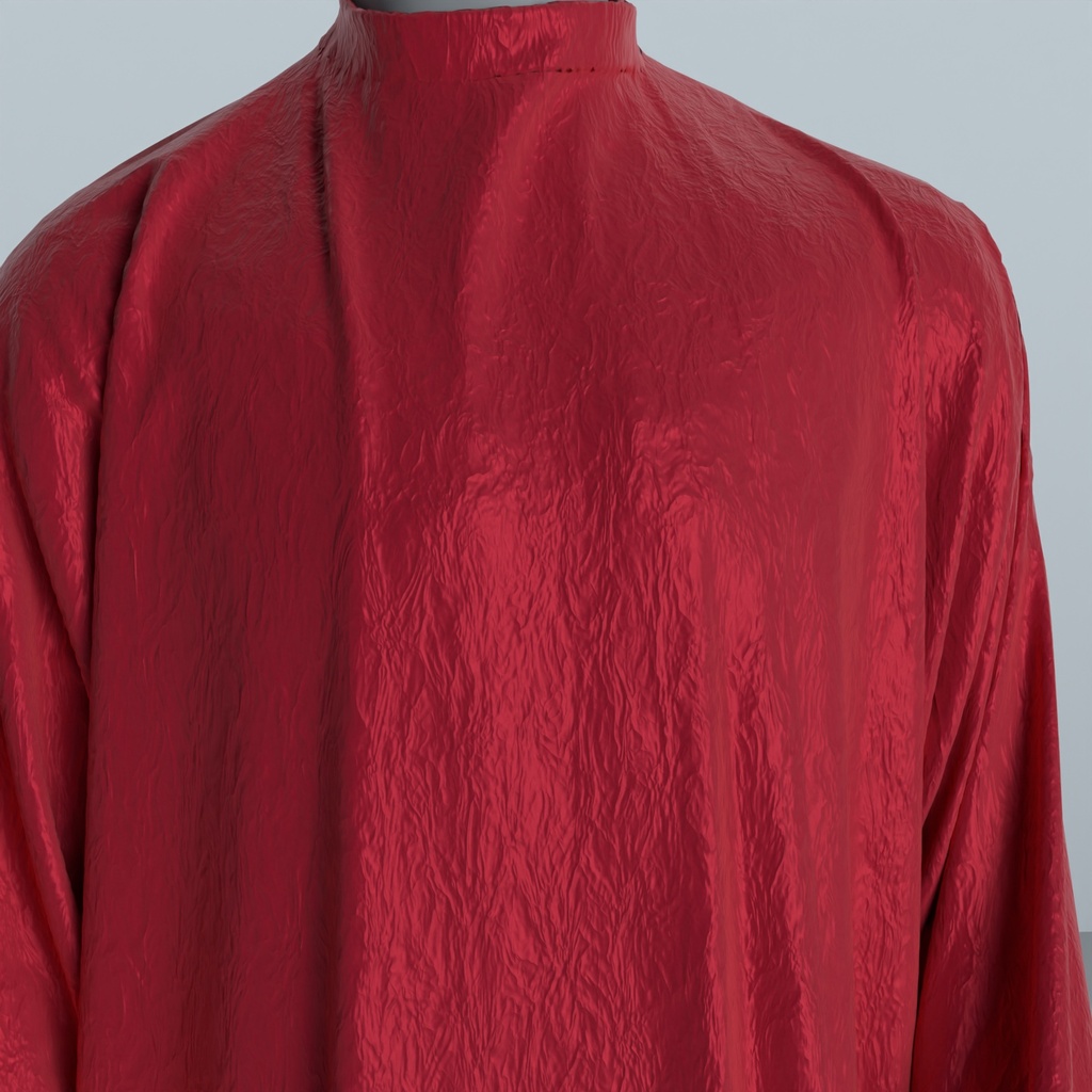 Peignoir Froissé Irisé Rouge — détail du tissu