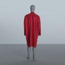 Peignoir Froissé Irisé Rouge — dos