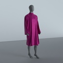 Peignoir Froissé Irisé Fuchsia — trois quarts