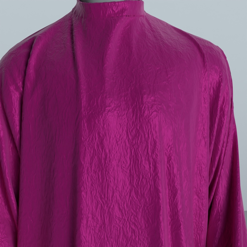 Peignoir Froissé Irisé Fuchsia — détail du tissu