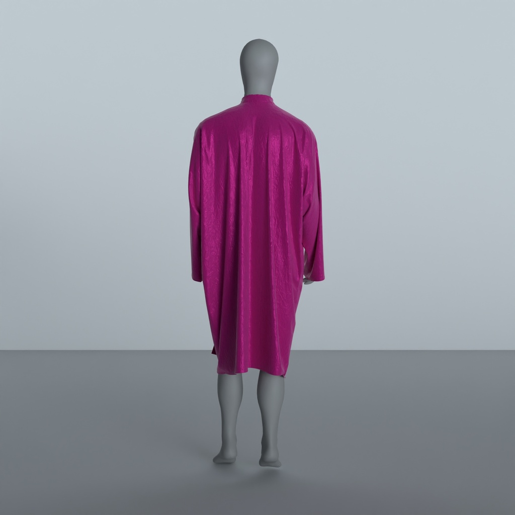 Peignoir Froissé Irisé Fuchsia — dos