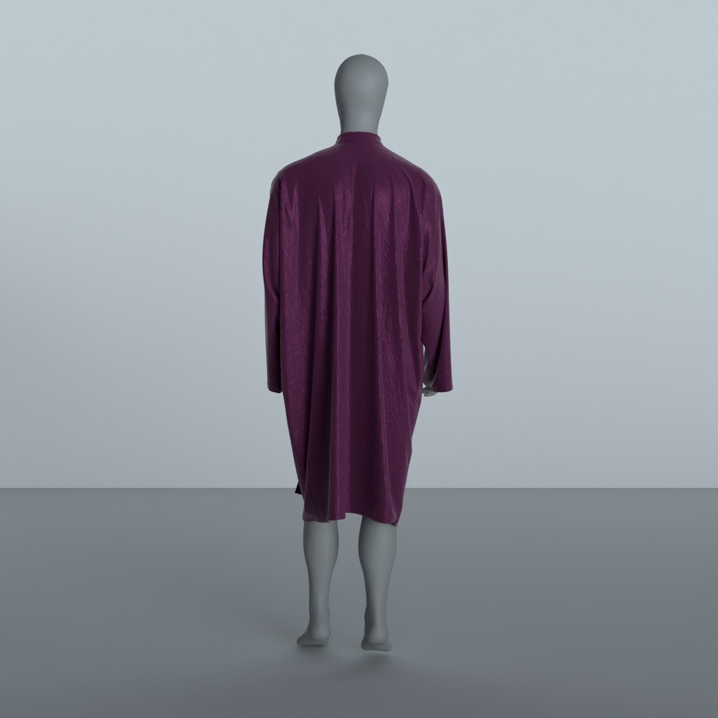 Peignoir Froissé Irisé Prune — dos