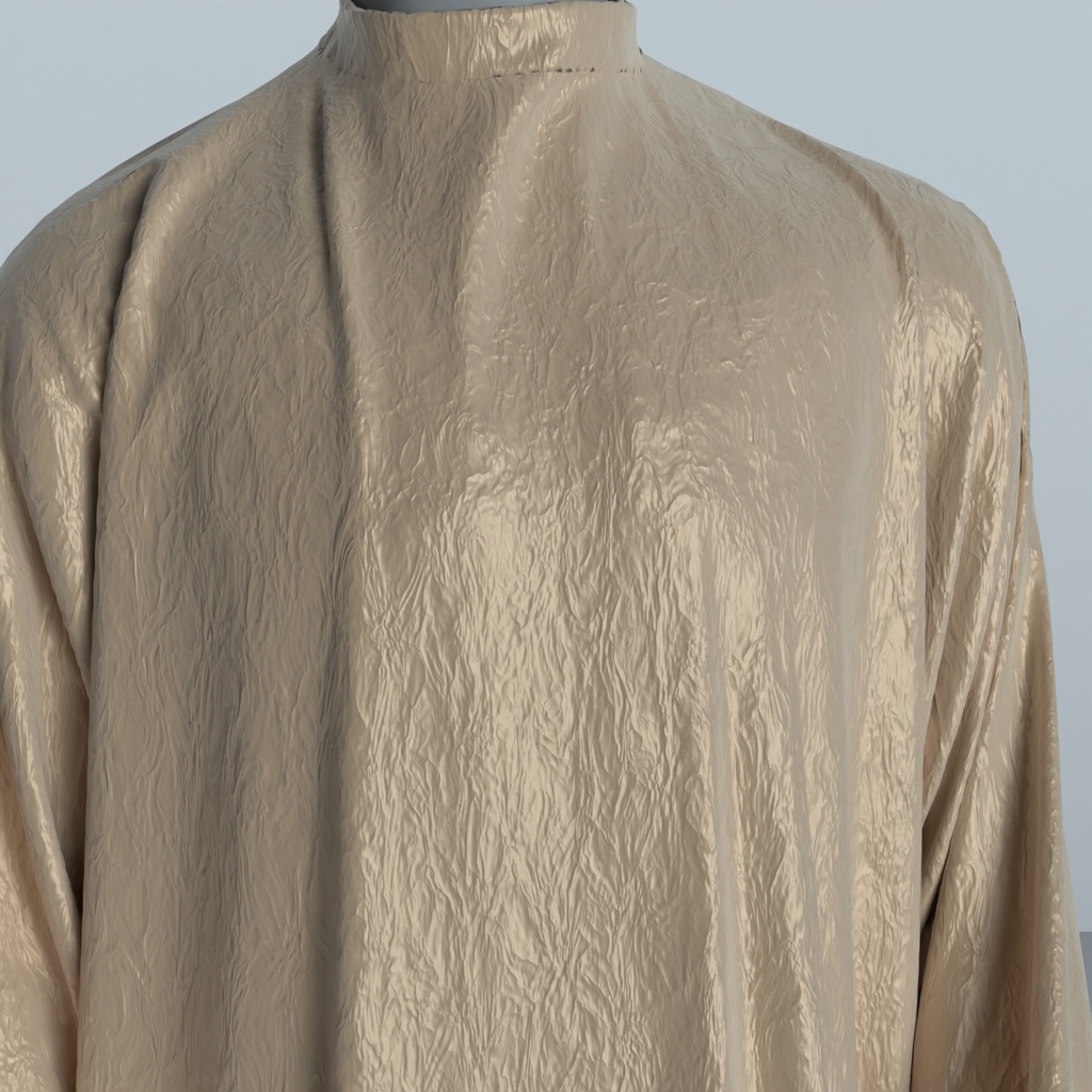 Peignoir Froissé Irisé Champagne — détail du tissu