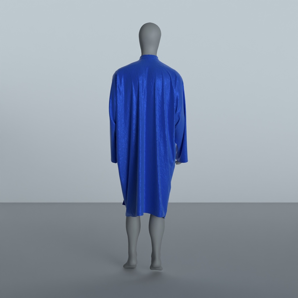 Peignoir Froissé Irisé Bleu Dur — dos