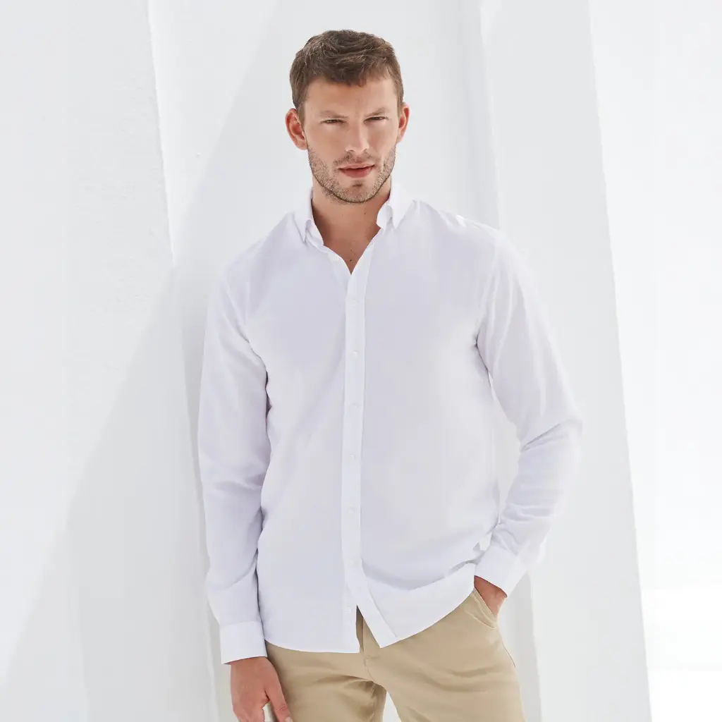 Chemise Homme à manches longues Coolplus® (S, Noir)