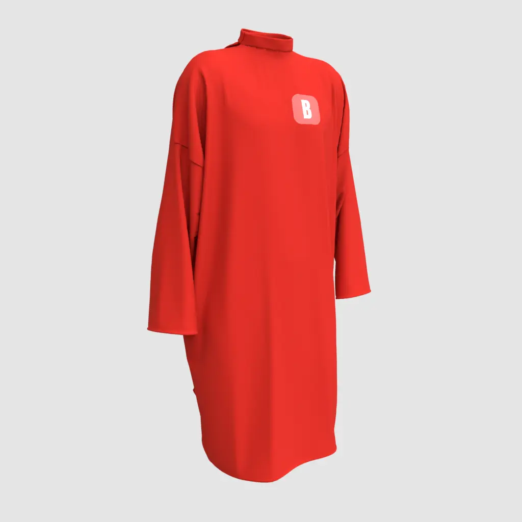 Peignoir Rouge Personnalisé (Standard, Velcro®)