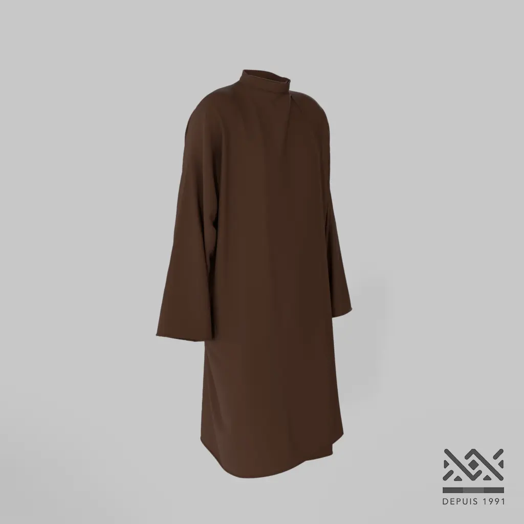 [P117STV] Peignoir uni Chocolat (Standard, Velcro®)