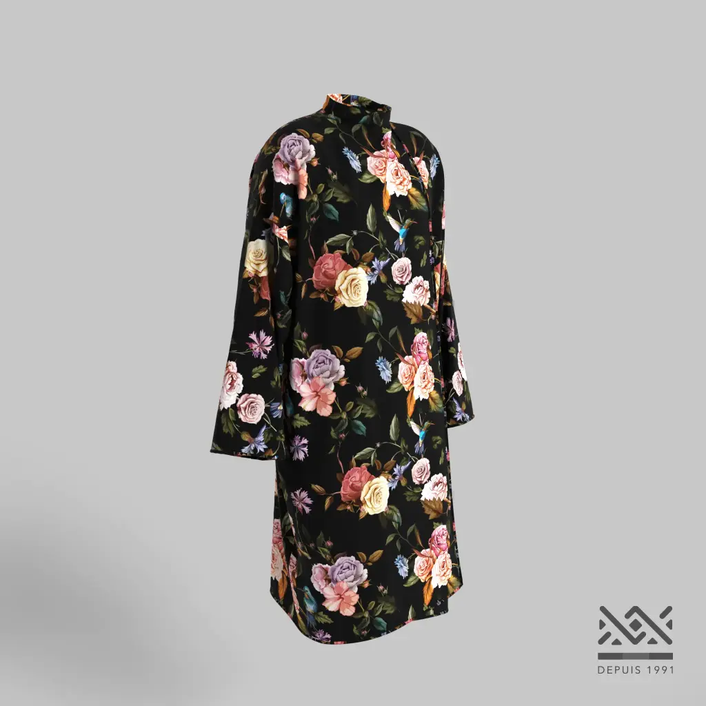 [P578STV] Peignoir Carnation (Velcro®)