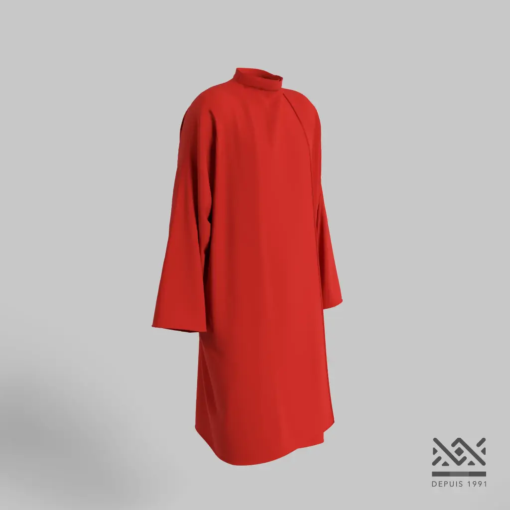 [P126STV] Peignoir uni Rouge (Standard, Velcro®)