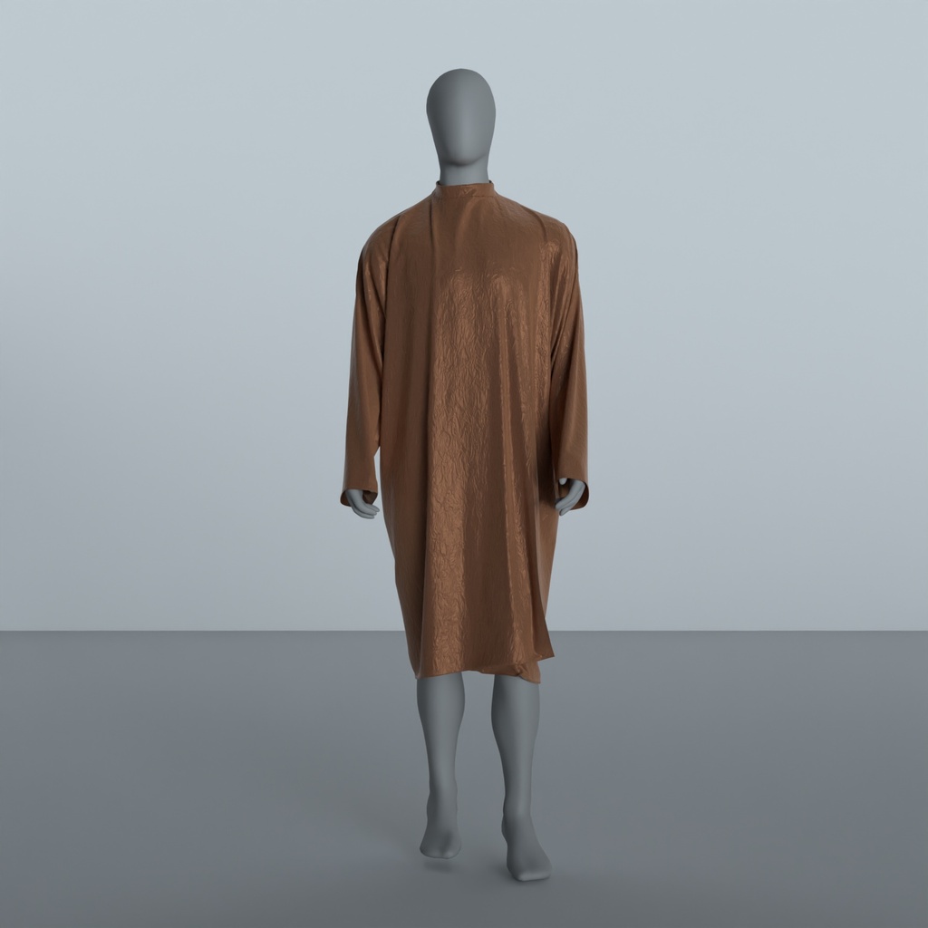 Peignoir Froissé Irisé Marron
