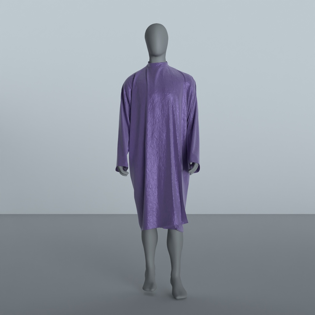 [P425STV] Peignoir Froissé Irisé Violet