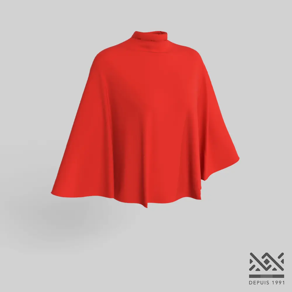 Cape de coiffage unie Rouge