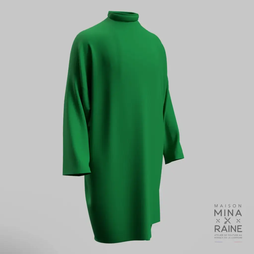 [P110STV] Peignoir uni Vert (Standard, Velcro®)